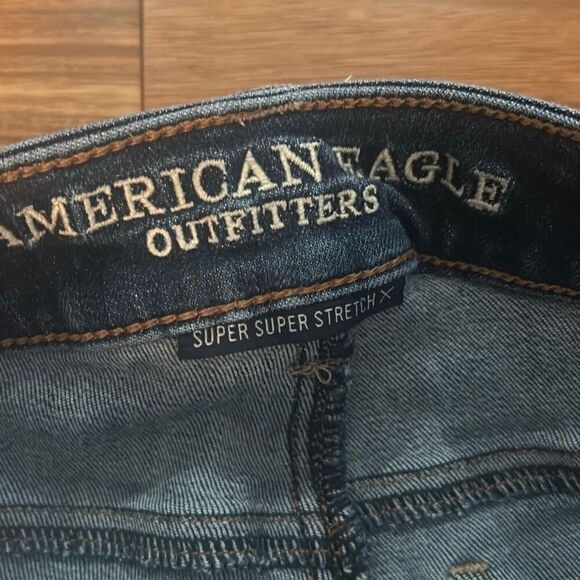 American eagle super super stretch hi rise jegging boot jeans woman's sz 0 short - Picture 5 of 9